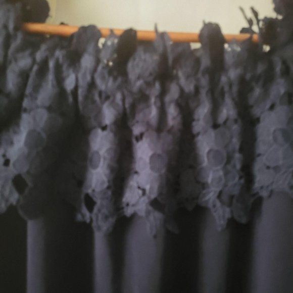 JODIFL Women's Lace Off-Shoulder Short Sleeve Black Blouse Size Small NWT - Picture 5 of 14